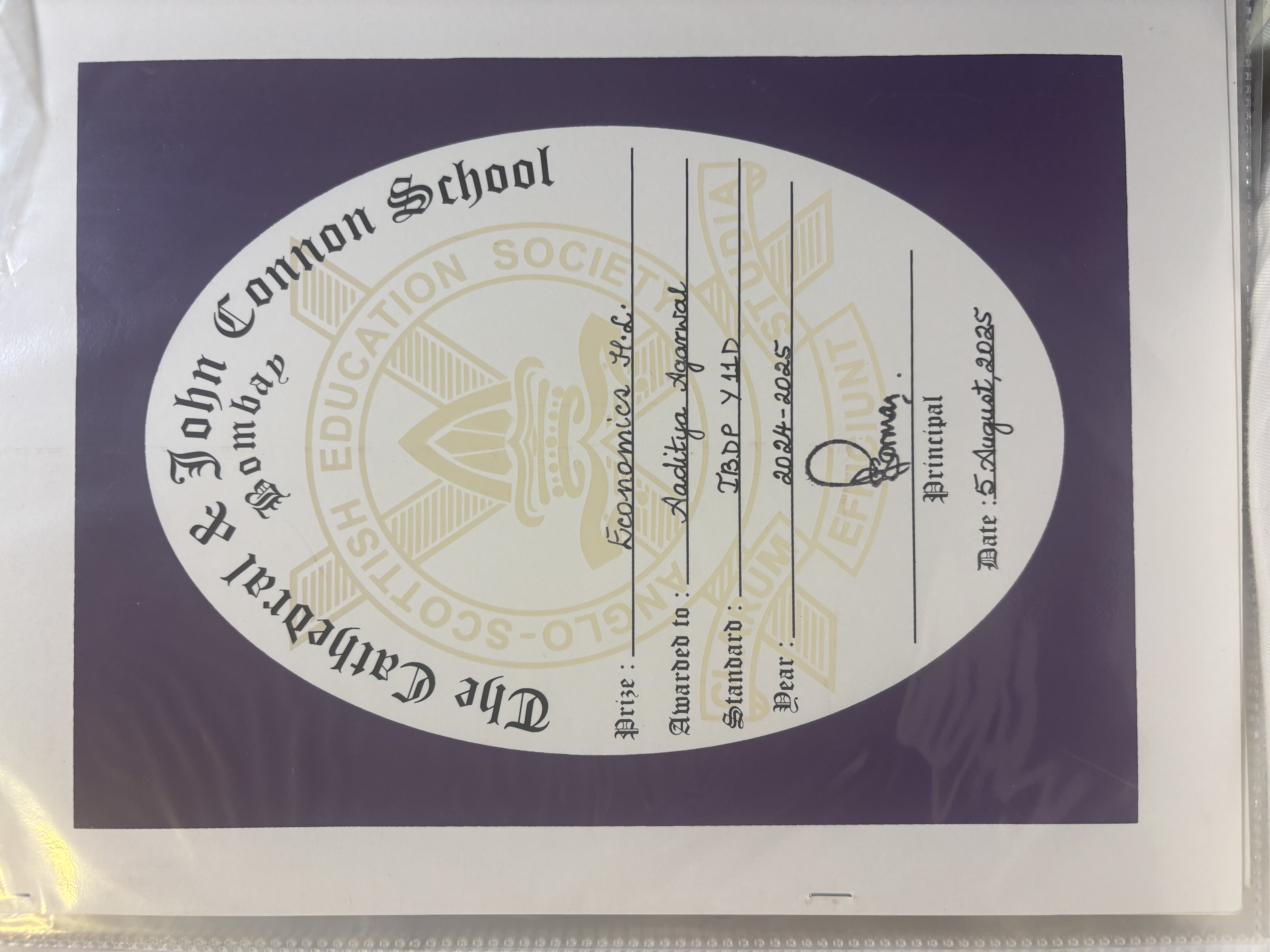 Economics Subject Prize